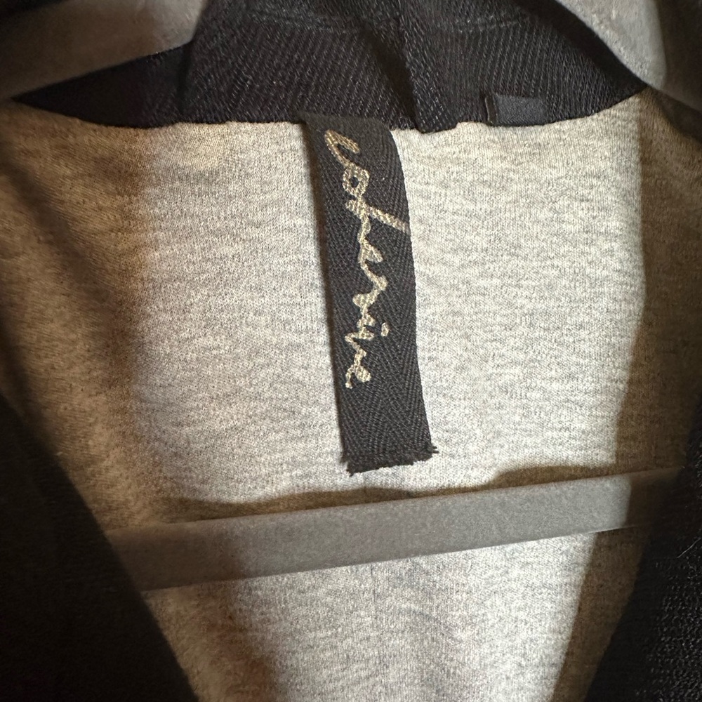 Men's Black Double-Breasted Peacoat w/Skull buttons & sweatshirt lining - Picture 6 of 12